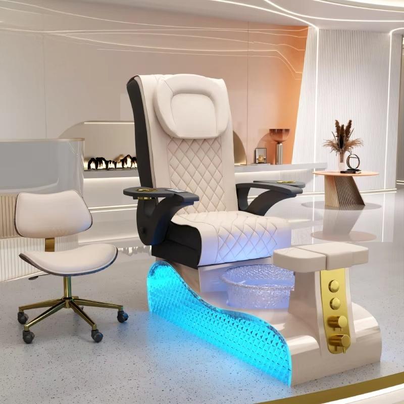 Customized Luxury Pedicure Chairs Beauty Salon Electric Backrest Pedic... - Massage Bed | Nova Spa Equipment