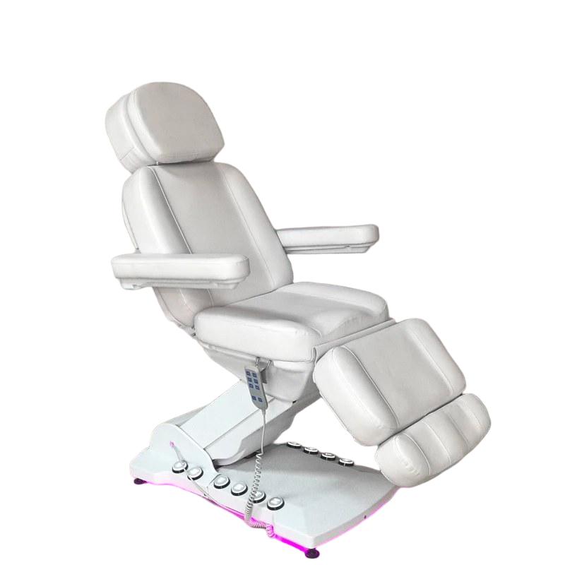 High Quality LED Light Base with Foot Control White 3 Motors High Load... - Massage Bed | Nova Spa Equipment