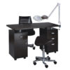 2 Nova white manicure table set with integrated dust collection system