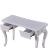 2 White antique style manicure table with elegant carved details - Nova