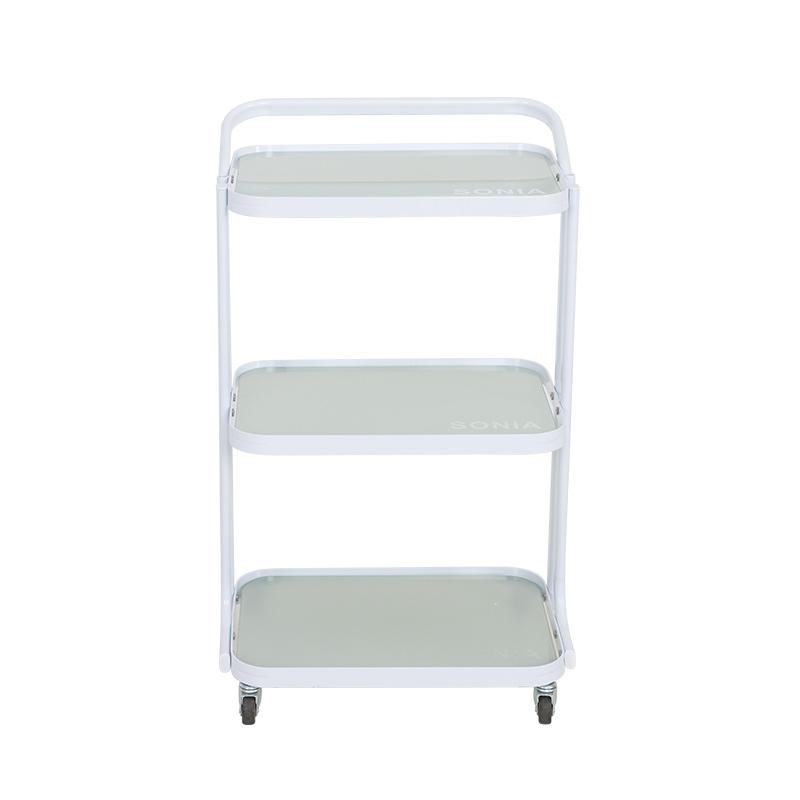 2 Glass Salon Trolley - Beauty Salon Trolley Roll Cart Glass Low by Nova