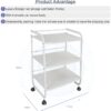 2 Metal Salon Trolley - Professional Modern Design Metal Hair Sa by Nova
