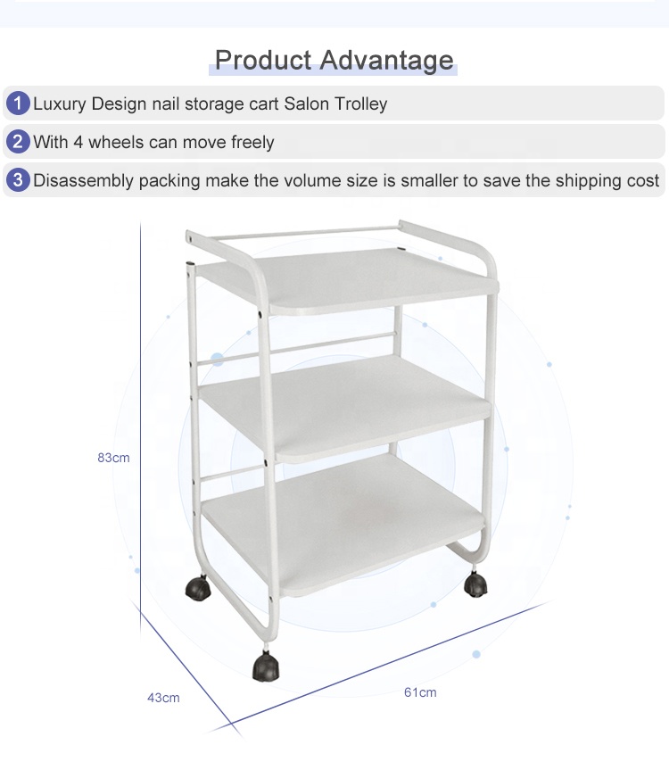 Metal Salon Trolley - Professional Modern Design Metal Hair Sa by Nova