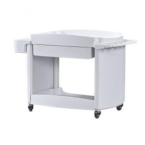 Metal Salon Trolley - White Hair Beauty Salon Spa Rolling Meta by Nova