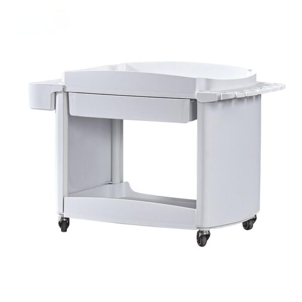 Metal Salon Trolley - White Hair Beauty Salon Spa Rolling Meta by Nova