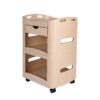 2 Wooden Salon Trolley - Luxury Large Storage Cart Wooden Salon T by Nova
