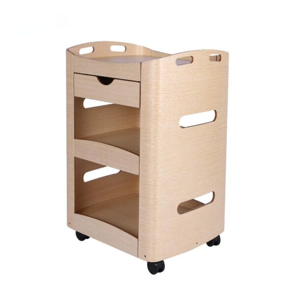 2 Wooden Salon Trolley - Luxury Large Storage Cart Wooden Salon T by Nova