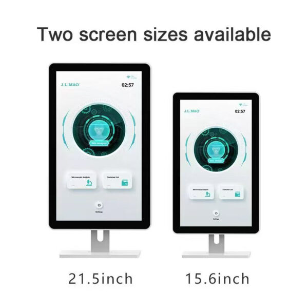 AI-based skin analyzer with adjustable table for professional facial skin analysis