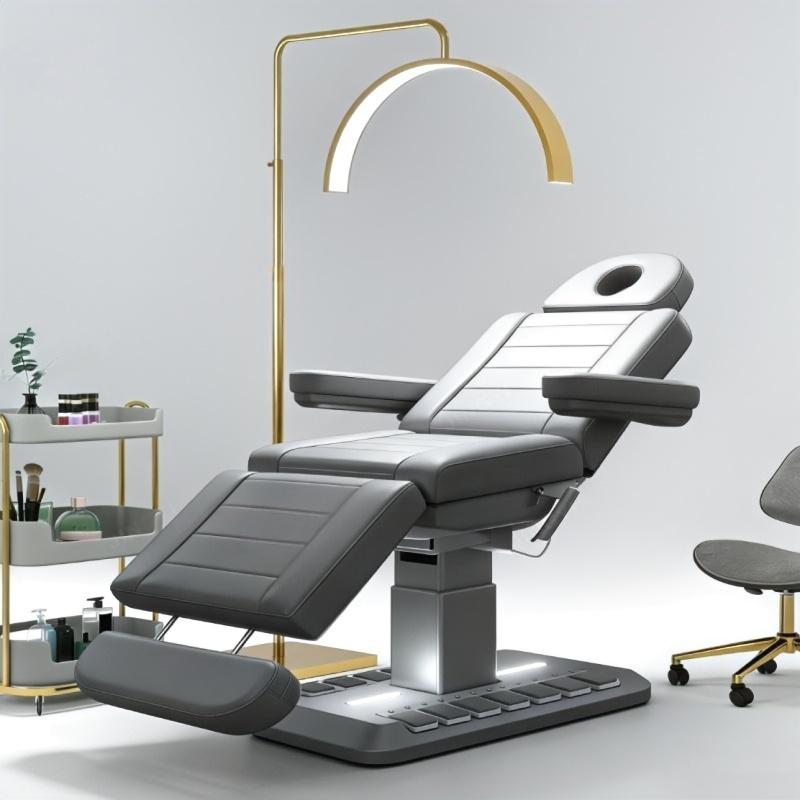 Beige Electric Massage Bed Luxury Salon Furniture Massage Bed High Qua... - Massage Bed | Nova Spa Equipment