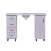 3 Side view of manicure table and chair set with dust collector - Nova
