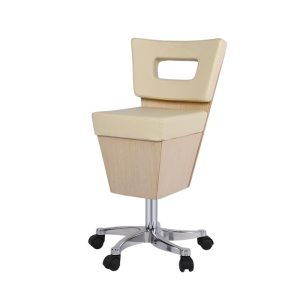Nova Zephyr Foam Beauty Salon Stool with Rolling Pulley Swivel Cushion