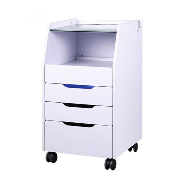 Glass Salon Trolley - Luxury Pedicure Trolley with LED Cold Li by Nova