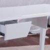 4 Top view of antique white manicure table with carved garden pattern
