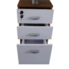 Nova white manicure table and chair set with adjustable magnifying lamp