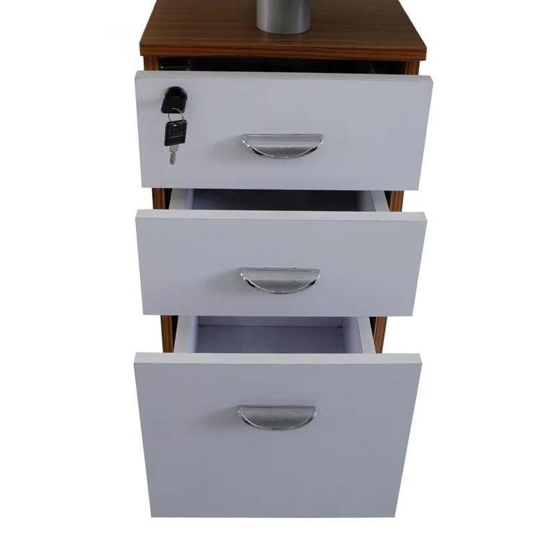 4 Nova white manicure table and chair set with adjustable magnifying lamp