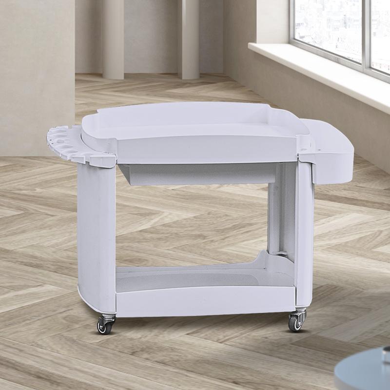 Metal Salon Trolley - White Hair Beauty Salon Spa Rolling Meta by Nova