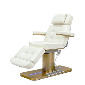 White Thia Beauty Salon Furniture Facial Spa Bed 3 Motors Electric Lux... - Massage Bed | Nova Spa Equipment