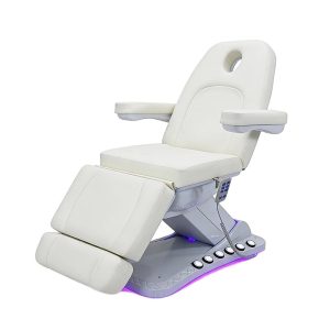 Salon Shop Furniture White Foot Control Massage Table Spa Bed Modern 3... - Massage Bed | Nova Spa Equipment