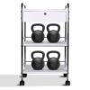 Beauty Salon Trolley - Modern 2-Level MDF Spa Trolley Cart with by Nova