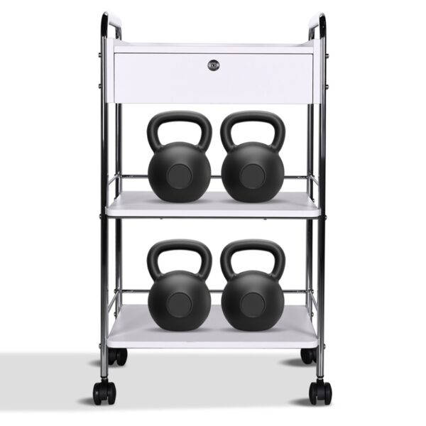 Beauty Salon Trolley - Modern 2-Level MDF Spa Trolley Cart with by Nova