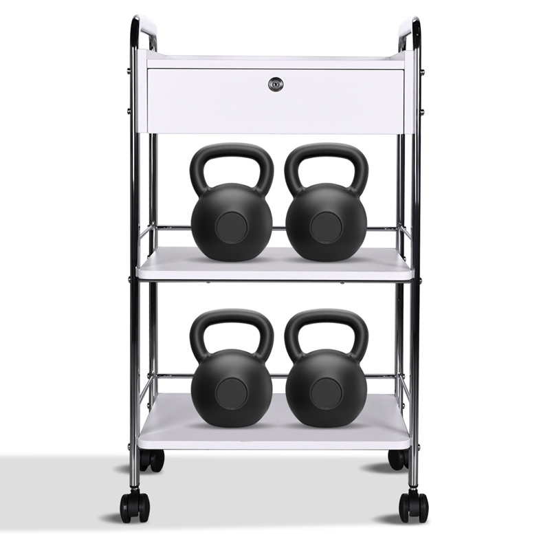5 Beauty Salon Trolley - Modern 2-Level MDF Spa Trolley Cart with by Nova