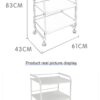5 Metal Salon Trolley - Professional Modern Design Metal Hair Sa by Nova