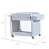 Metal Salon Trolley - White Hair Beauty Salon Spa Rolling Meta by Nova