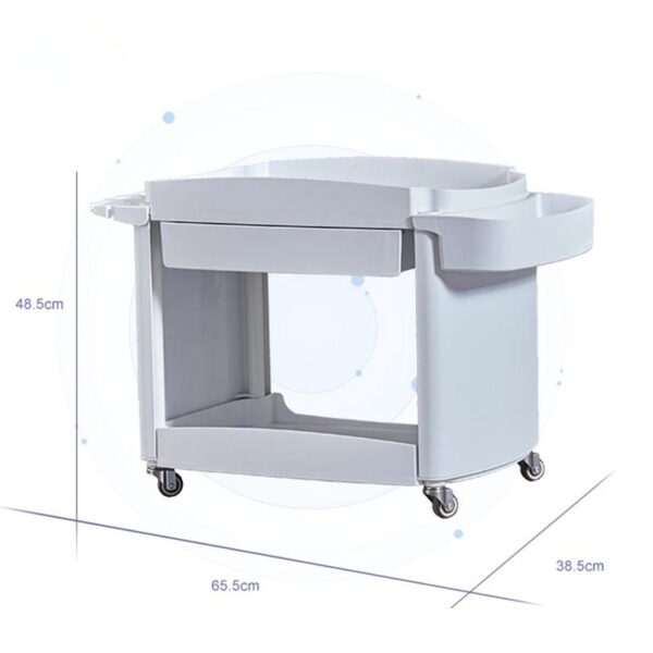 Metal Salon Trolley - White Hair Beauty Salon Spa Rolling Meta by Nova