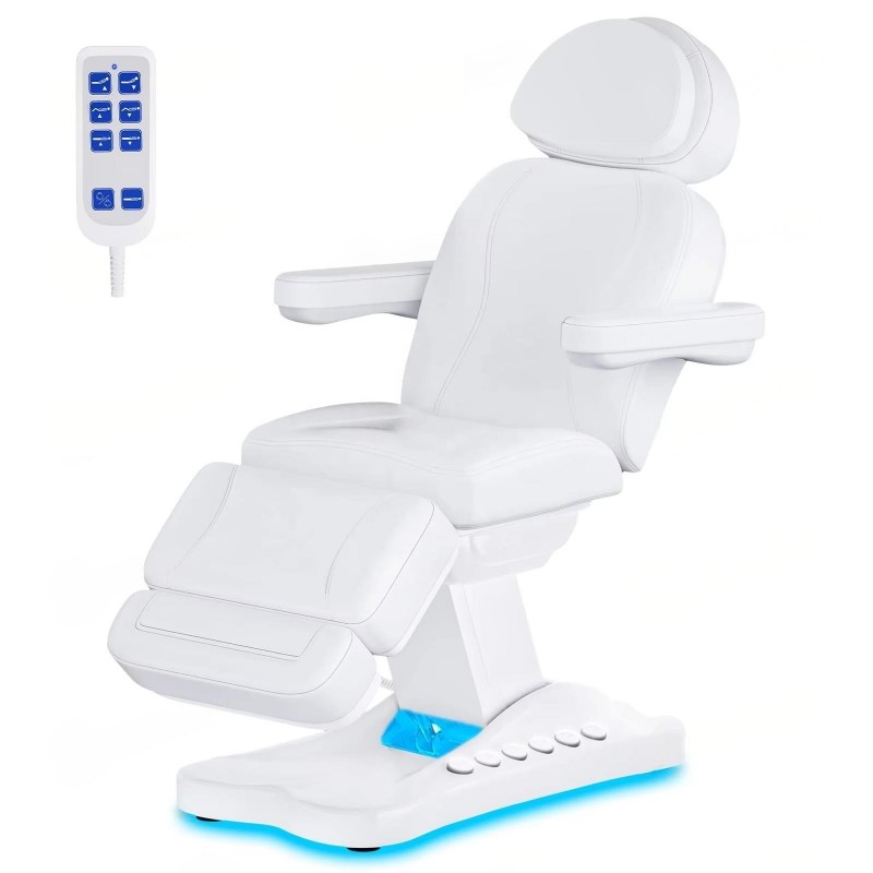 White Heating Full Electric Tattoo Esthetician Chair Facial Beauty Bed... - Tattoo Bed | Nova Spa Equipment