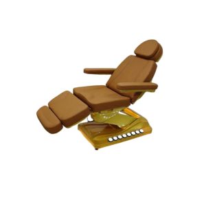 Gold Metal Base Adjustable Hydraulic Electric Beauty Lash Bed with Cus... - Lash & Nail Bed | Nova Spa Equipment