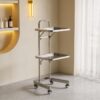 Metal Salon Trolley - Makeup Salon Equipment Gold Pink Silver by Nova