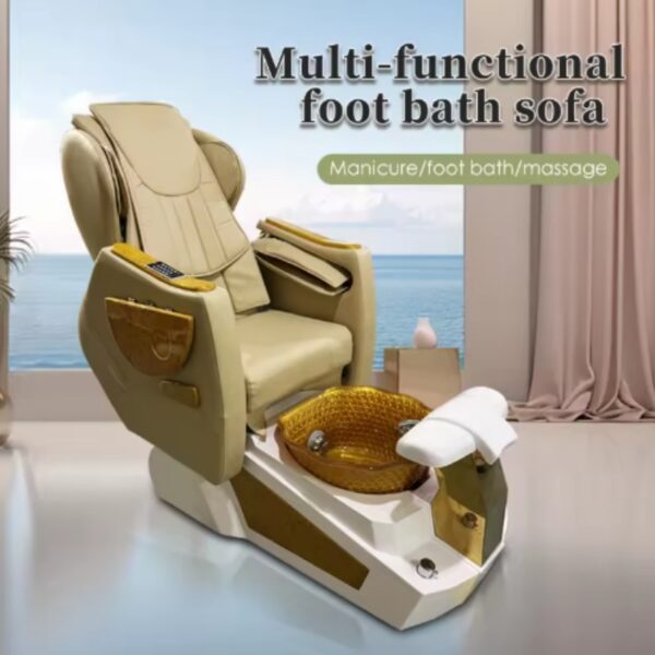 主图-2 Leather massage foot bath pedicure chair with customizable colors for nail salon