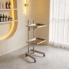 Metal Salon Trolley - Makeup Salon Equipment Gold Pink Silver by Nova