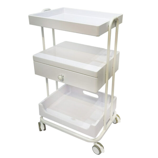 Metal Salon Trolley - Makeup Salon Equipment Gold Pink Silver by Nova