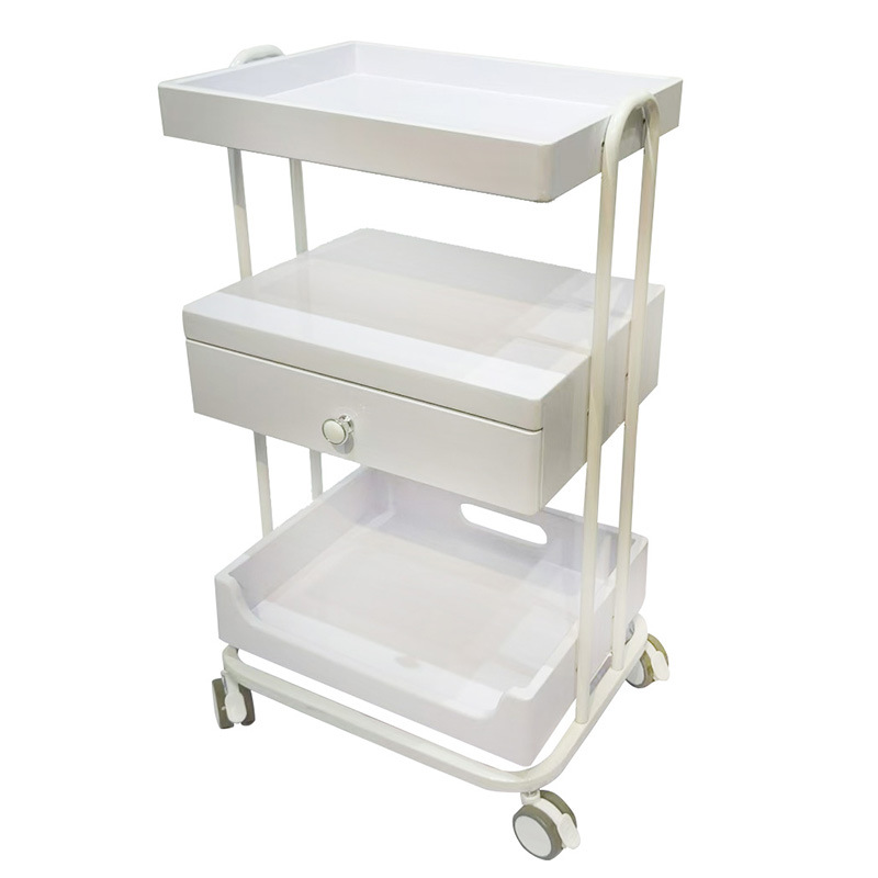Metal Salon Trolley - Makeup Salon Equipment Gold Pink Silver by Nova
