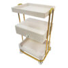 Metal Salon Trolley - Makeup Salon Equipment Gold Pink Silver by Nova