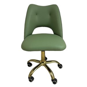 Customizable Green PU Leather Technician Chair with