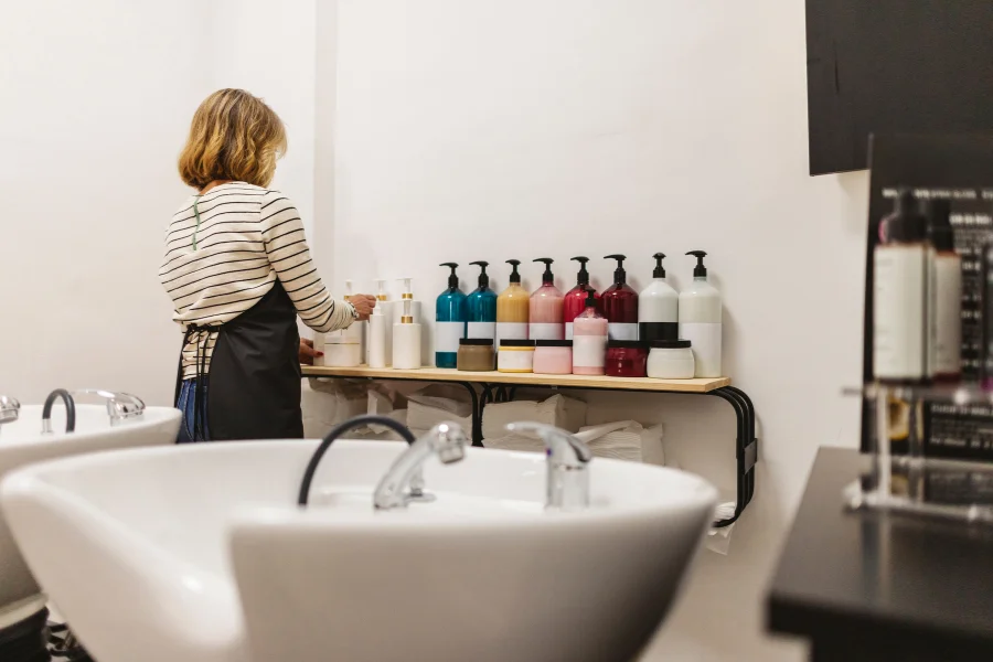 shampoo sink maintenance and cleaning in modern salon