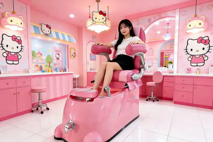 comfortable pedicure chair design for clients and technicians