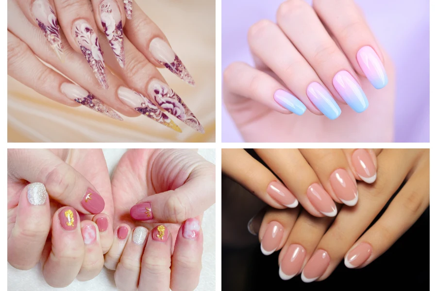 spring nail designs 2026 floral pastel chrome trends