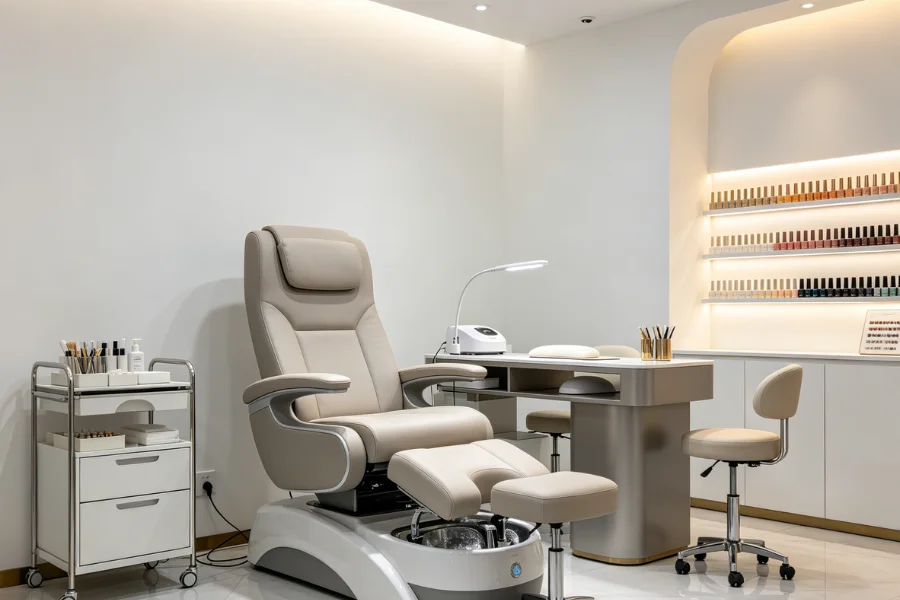 professional pedicure chair and nail salon equipment for efficient salon setup