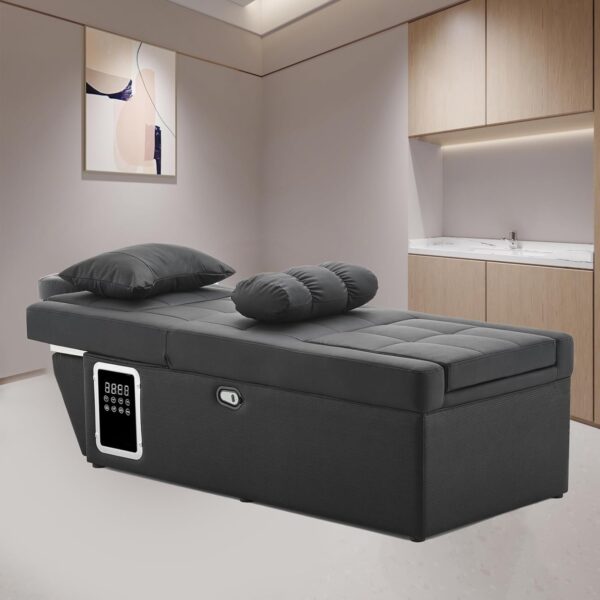 Massage bed with shampoo bowl, professional head spa and backwash station