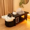 massage table with head spa shampoo bowl combo