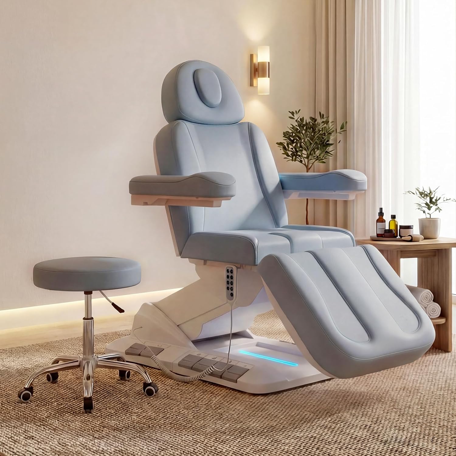 1-189 Fully Electric Massage Table, 3 Motor Adjustable Electric Esthetician ... - Tattoo Bed | Nova Spa Equipment