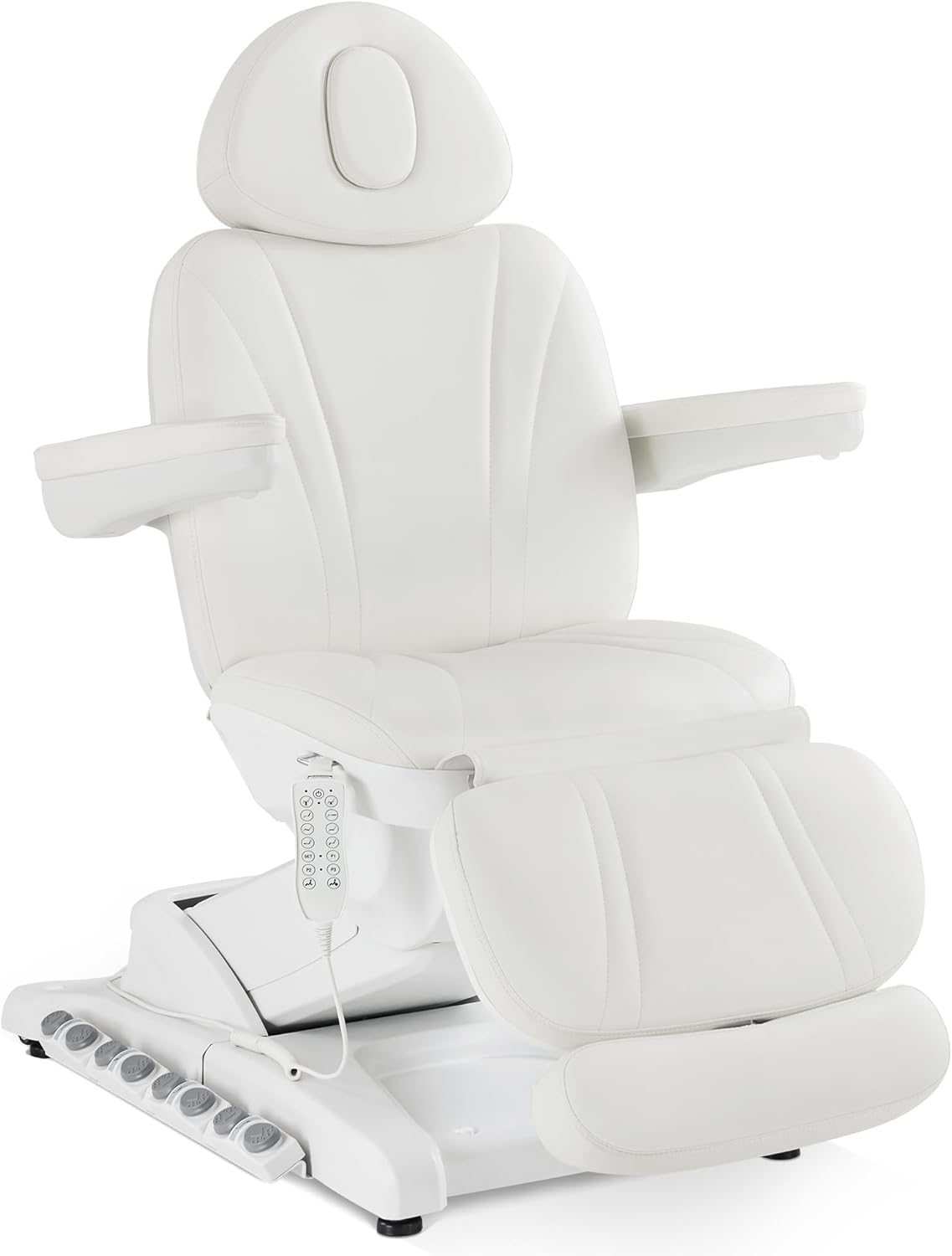 1-194 BarberPub Full Electrical 4 Motor Facial Beauty Bed with Hand Foot Con... - Massage Bed | Nova Spa Equipment