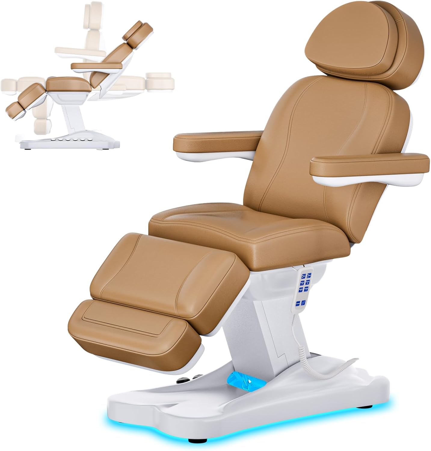 Full Electrical Aesthetic Chair with Lights for Clients, 3-Motors 200W... - Tattoo Bed | Nova Spa Equipment