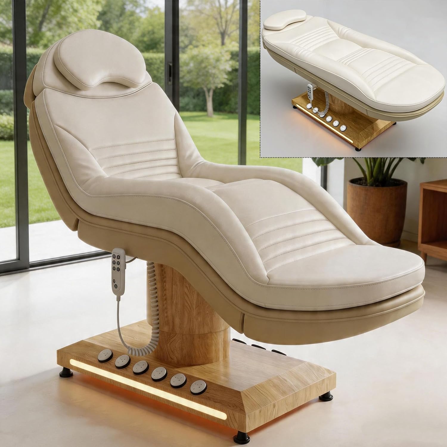 Fully Electric Massage Table Esthetician Bed, Adjustable Spa Facial Be... - Tattoo Bed | Nova Spa Equipment