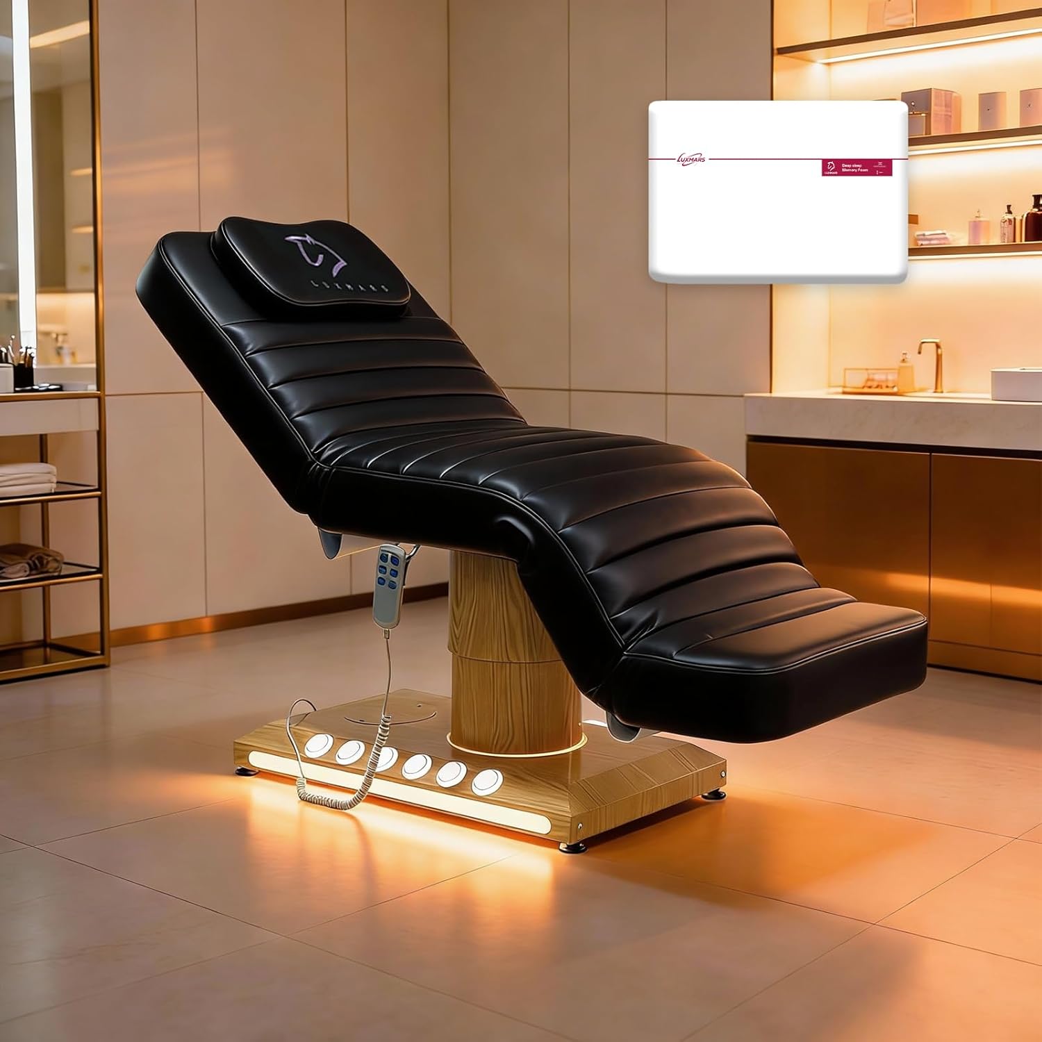 1-239 Full Electrical Massage Table, 3 Motors Facial Chair with Remote&Foot ... - Tattoo Bed | Nova Spa Equipment