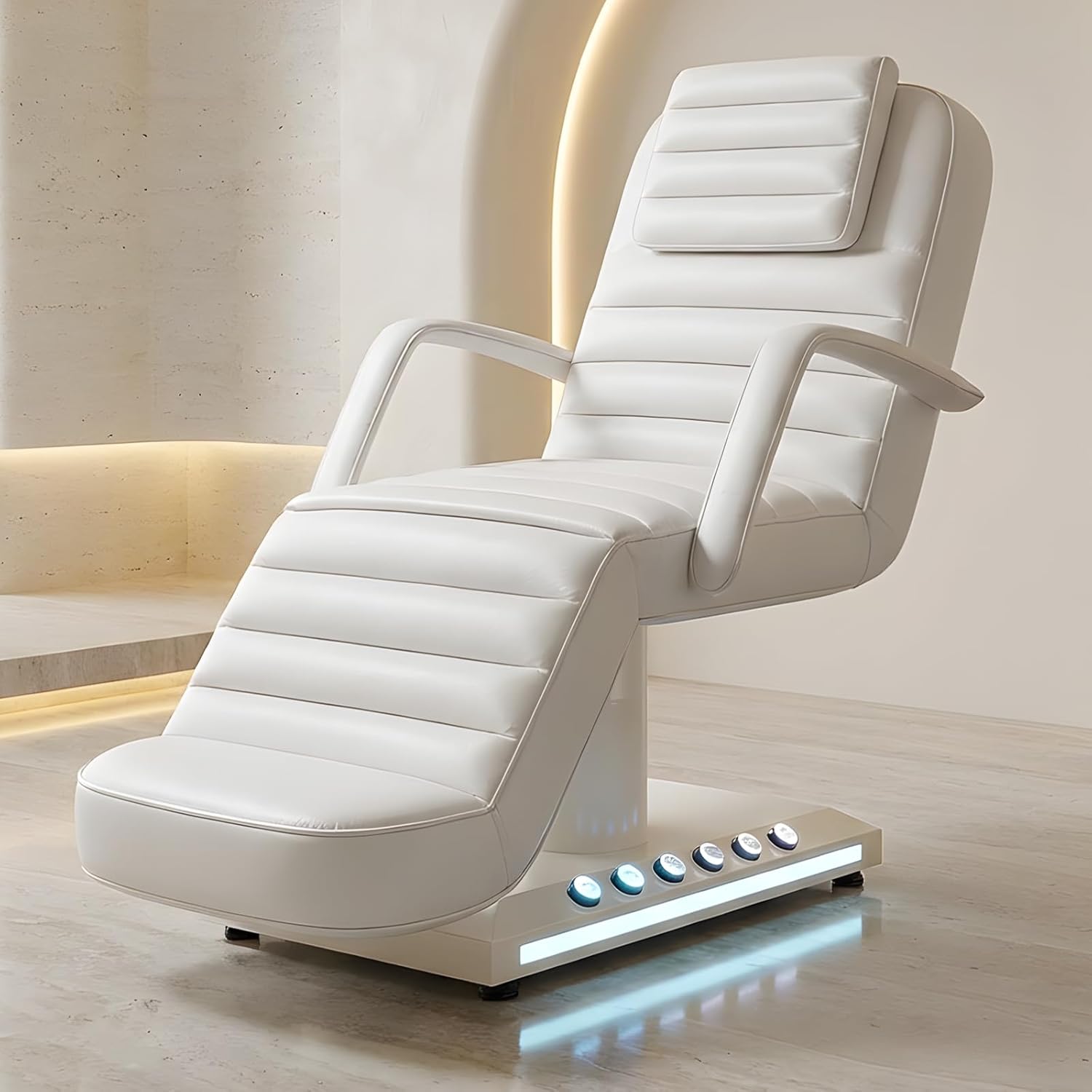 Electric Massage Table with LED Light, Adjustable Facial Bed with Foot... - Tattoo Bed | Nova Spa Equipment