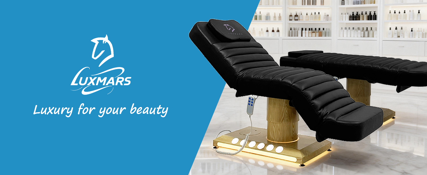 Full Electrical Massage Table, 3 Motors Facial Chair with Remote&Foot Controller,Tattoo Chair for Esthetician with Memory Foam Pillow,Beauty Bed with Removable Headrest for Spa,Salon,Waxing (Black)